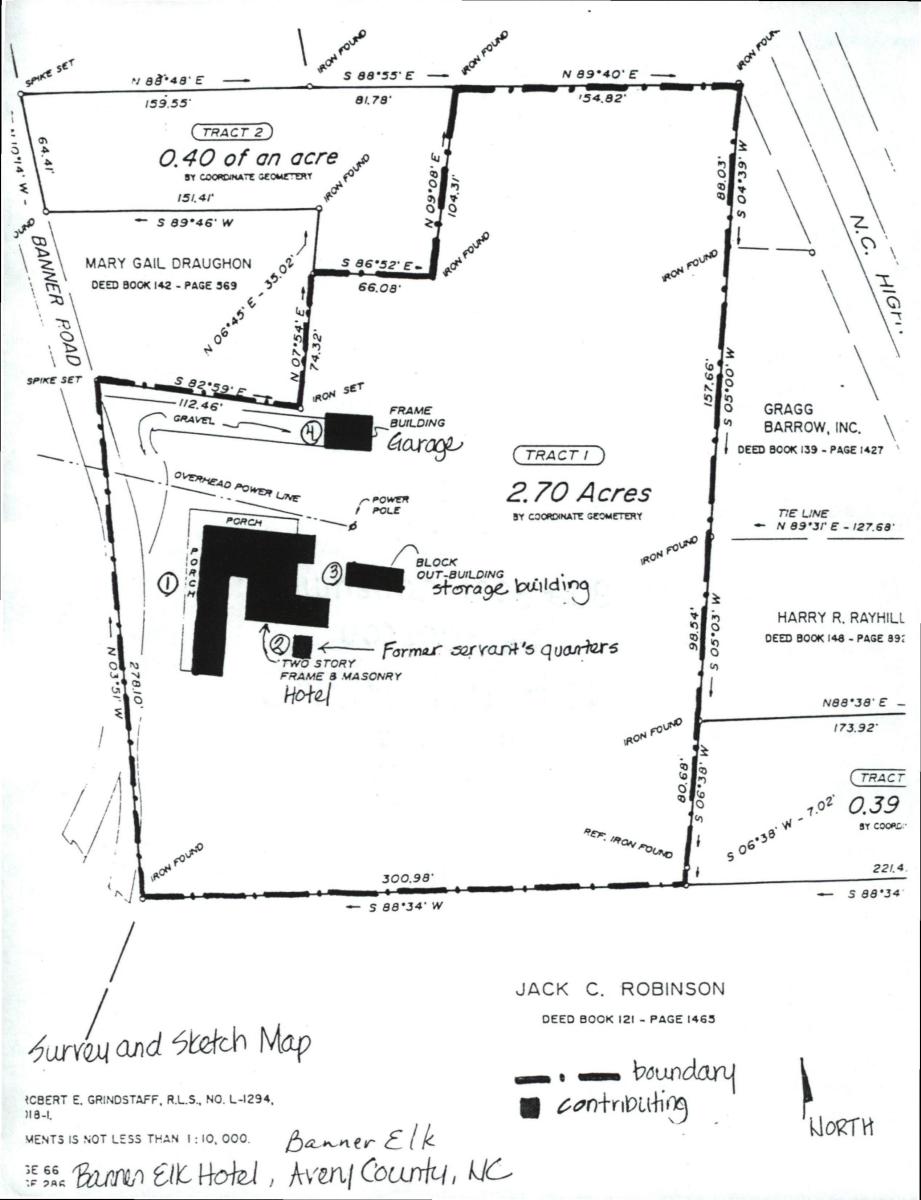 Banner Elk Hotel - Survey and Sketch Map