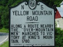 Yellow Mountain Road Historical Marker
