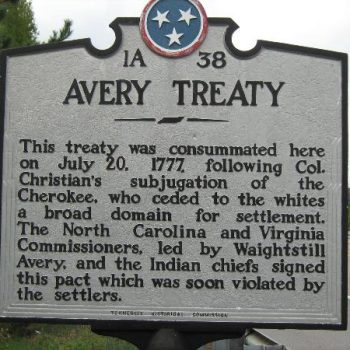 Waightstill Avery Historical Marker - Avery Treaty